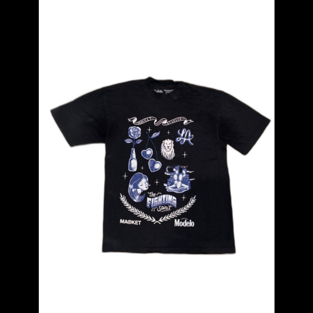 Market Studios x Modelo “The Fighting Spirit” Graphic Tee – Men’s Medium